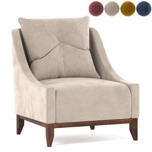 Royal Park armchair 3d model Download  Buy 3dbrute