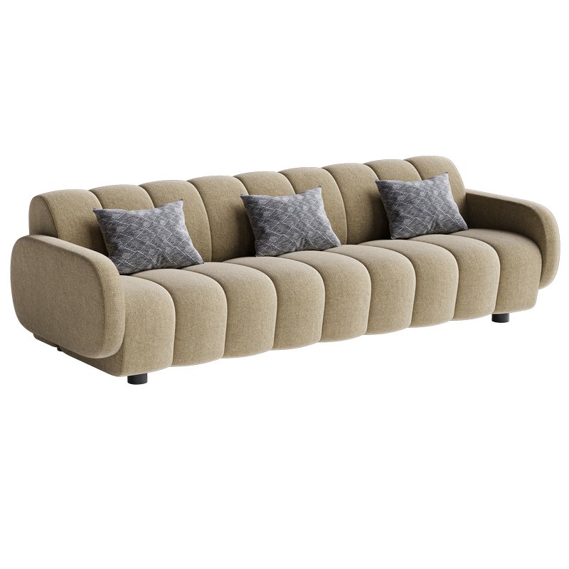 Channel Tufted Retro Sofa