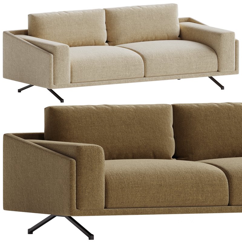 Marat 3 Seater Fabric Sofa