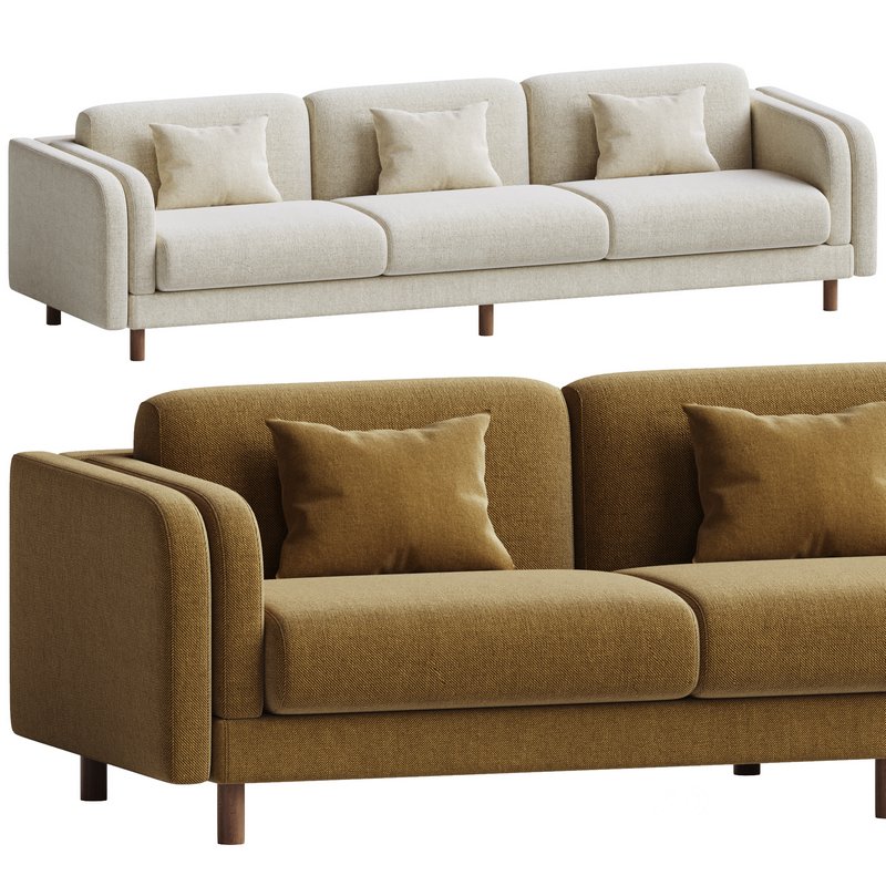 Pershing Curved Arm 104 Sofa