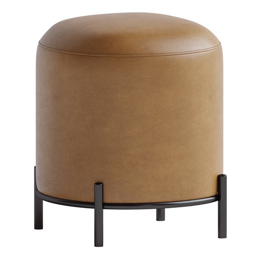 Soft pouf on metal legs 3d model Download  Buy 3dbrute