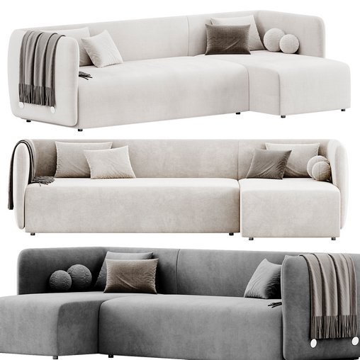 Easy Corner Sofa By Ersa 3d model Download  Buy 3dbrute