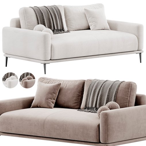 ALFIL Sofa By Lebom 3d model Download  Buy 3dbrute