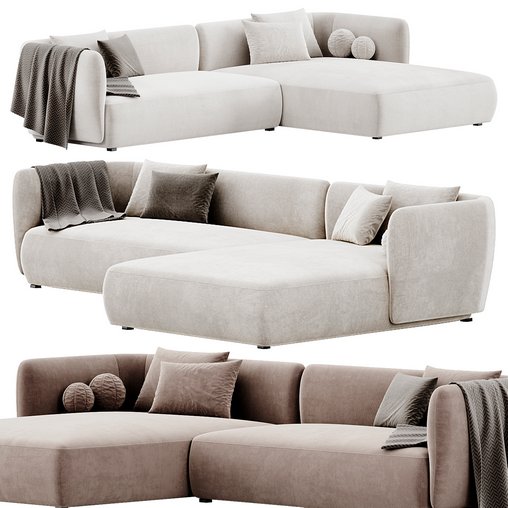 Cosy Sofa by MDF Italia 3d model Download  Buy 3dbrute