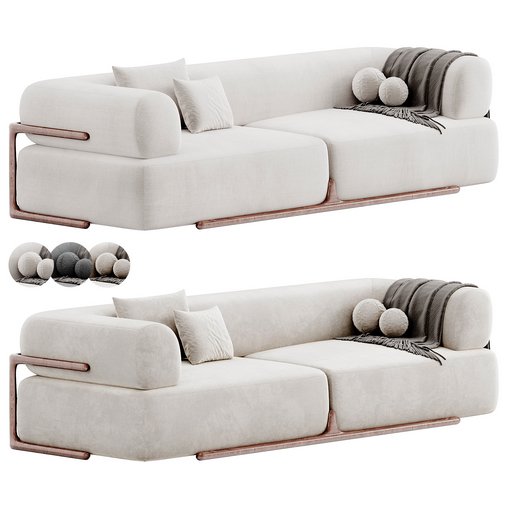 KLEM Sofa By Porada 3d model Download  Buy 3dbrute