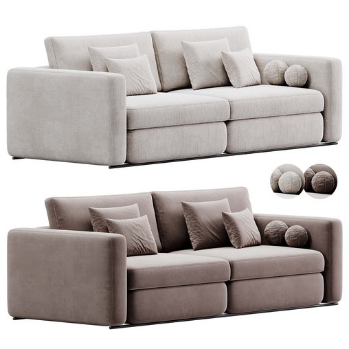 Dominio Sofa By Natuzzi Italia 3d model Download  Buy 3dbrute