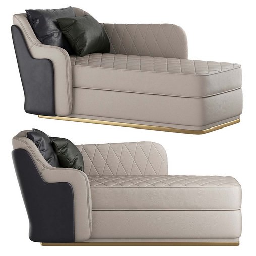 Charla Chaise sofa 3d model Download  Buy 3dbrute