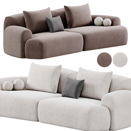 Buddie Sofa By Natuzzi 3d model Download  Buy 3dbrute