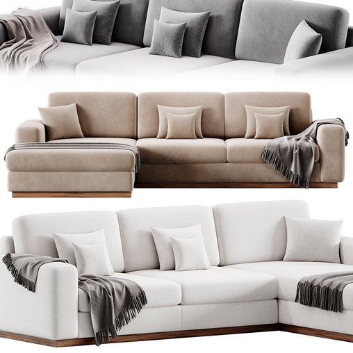 Sepia 4 seater Sofa By Bolia 3d model Download  Buy 3dbrute