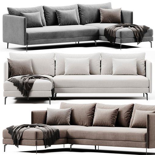 MILTON Sofa By Dall'Agnese 3d model Download  Buy 3dbrute