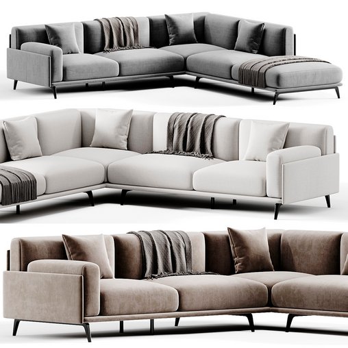 Frame Sofa By Arflex 3d model Download  Buy 3dbrute