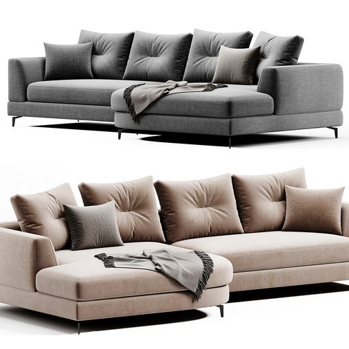 SOFA MODERNO S LEFT BY EICHOLTZ 3d model Download  Buy 3dbrute