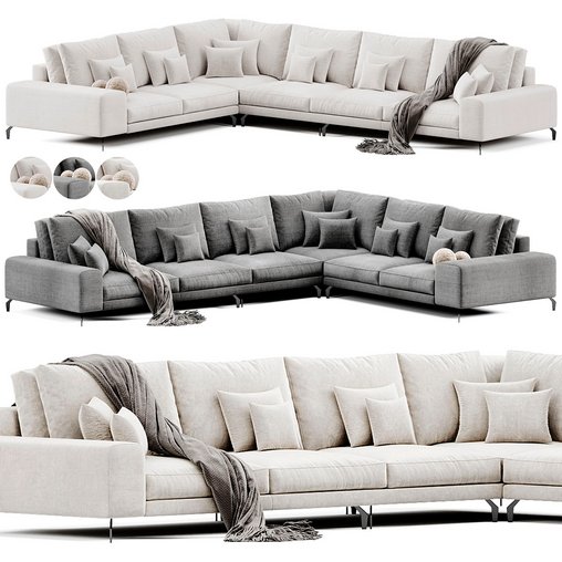 Manhattan Sofa By Bizzarto 3d model Download  Buy 3dbrute