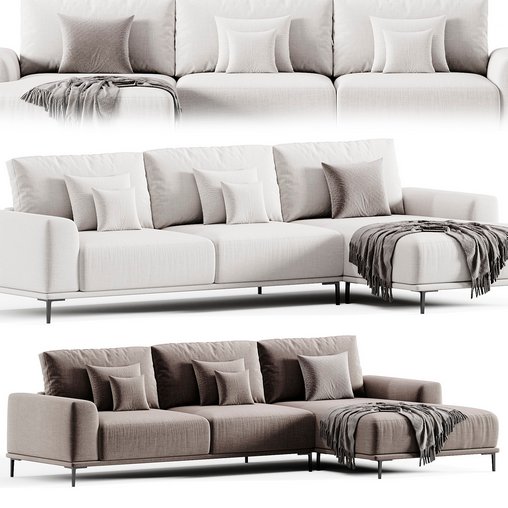 Sofa Eichholtz Lounge Sofa Montado By Eichholtz 3d model Download  Buy 3dbrute