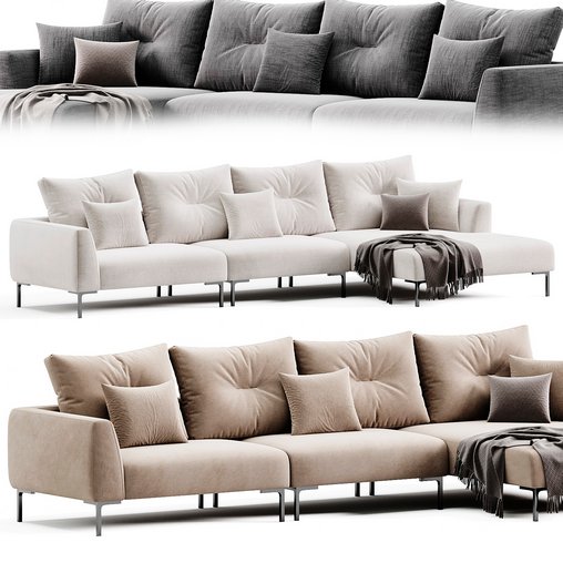 SOFA FIRENZE LOUNGE BY EICHHOLTZ 3d model Download  Buy 3dbrute