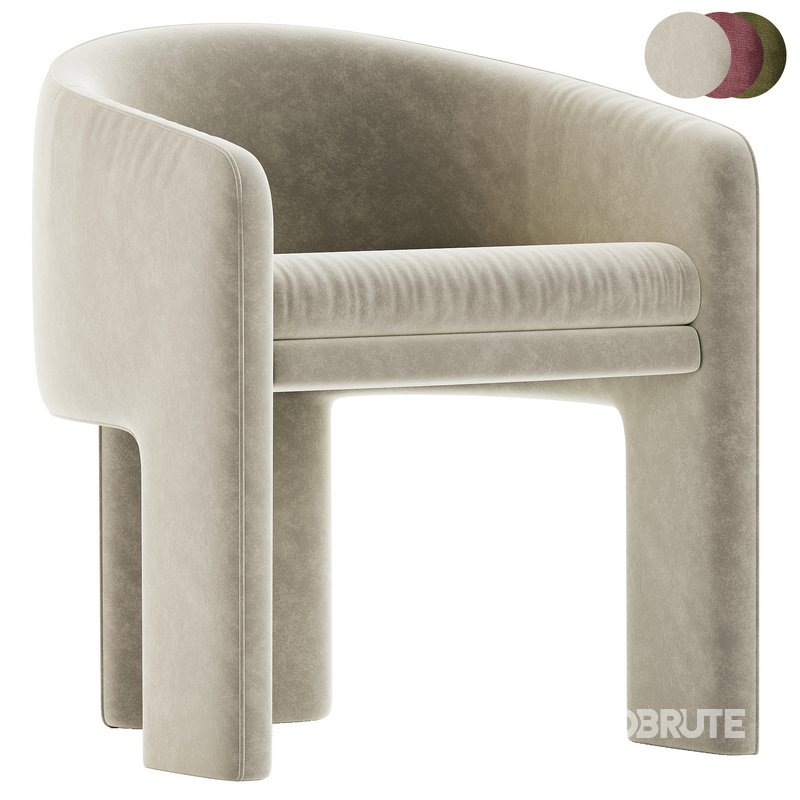 Milo Baughman Armchair velvet