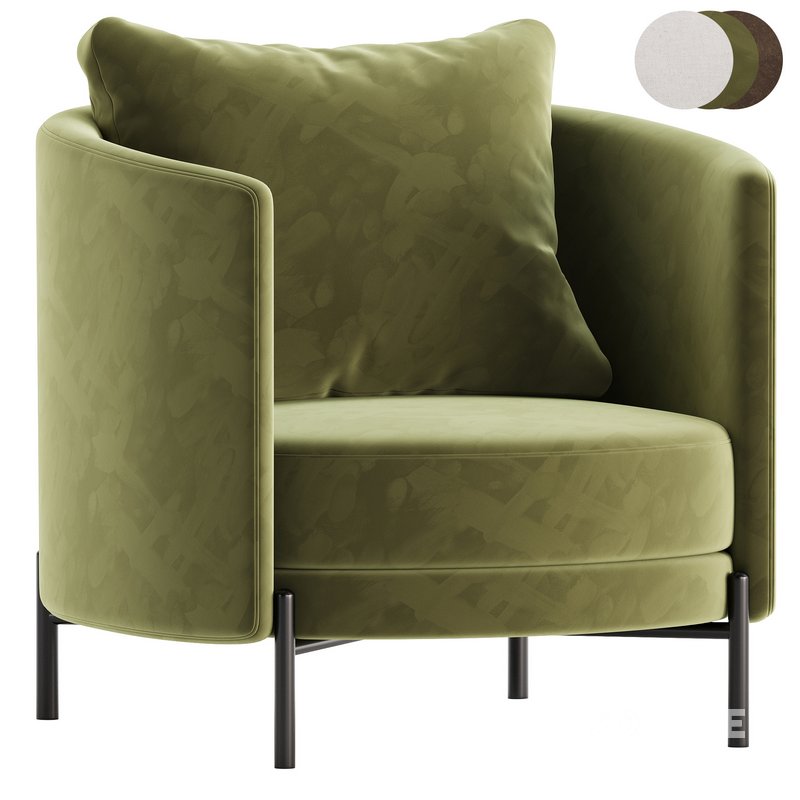 Fauteuil in tweed, Arcus design E. Gallina