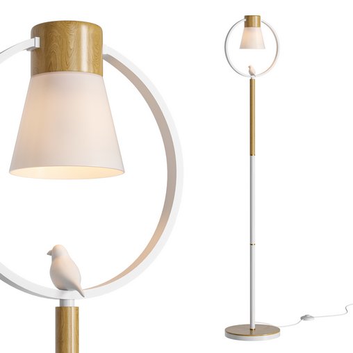 Cone Wood Floor Lamp 3d model Download  Buy 3dbrute