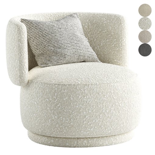 Amaia Swivel Chair 3d model Download  Buy 3dbrute