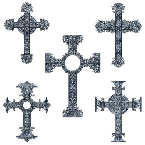 5 Christian cross V 07 3d model Download  Buy 3dbrute