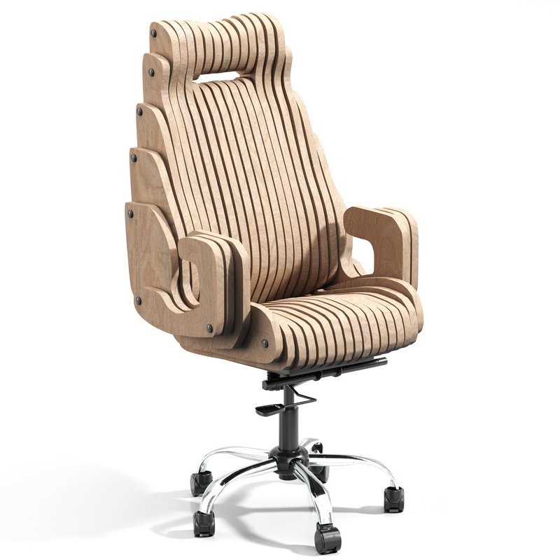 Parametric Wooden Office Chair