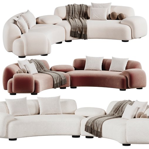 Sofa AMA by Paolo Castelli 3d model Download  Buy 3dbrute