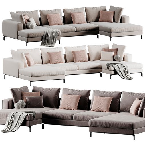 MALIBU Sofa By Linteloo 3d model Download  Buy 3dbrute