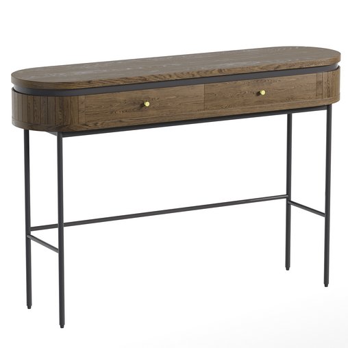 Maer Walnut console 3d model Download  Buy 3dbrute