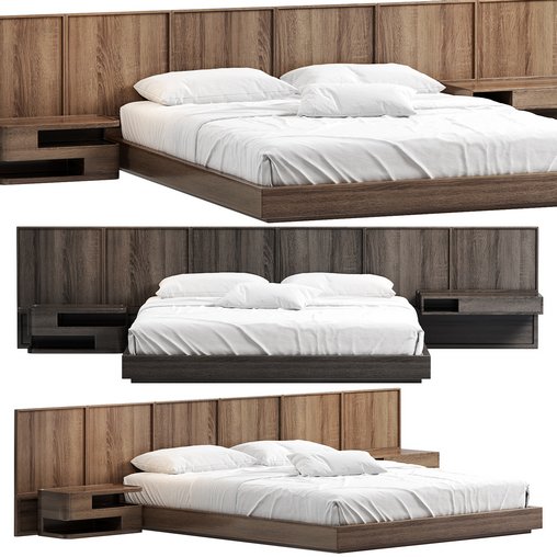 Double Bed 01 3d model Download  Buy 3dbrute