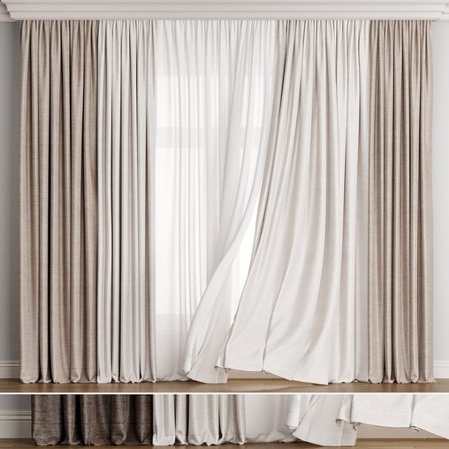 Curtain 02 3d model Download  Buy 3dbrute