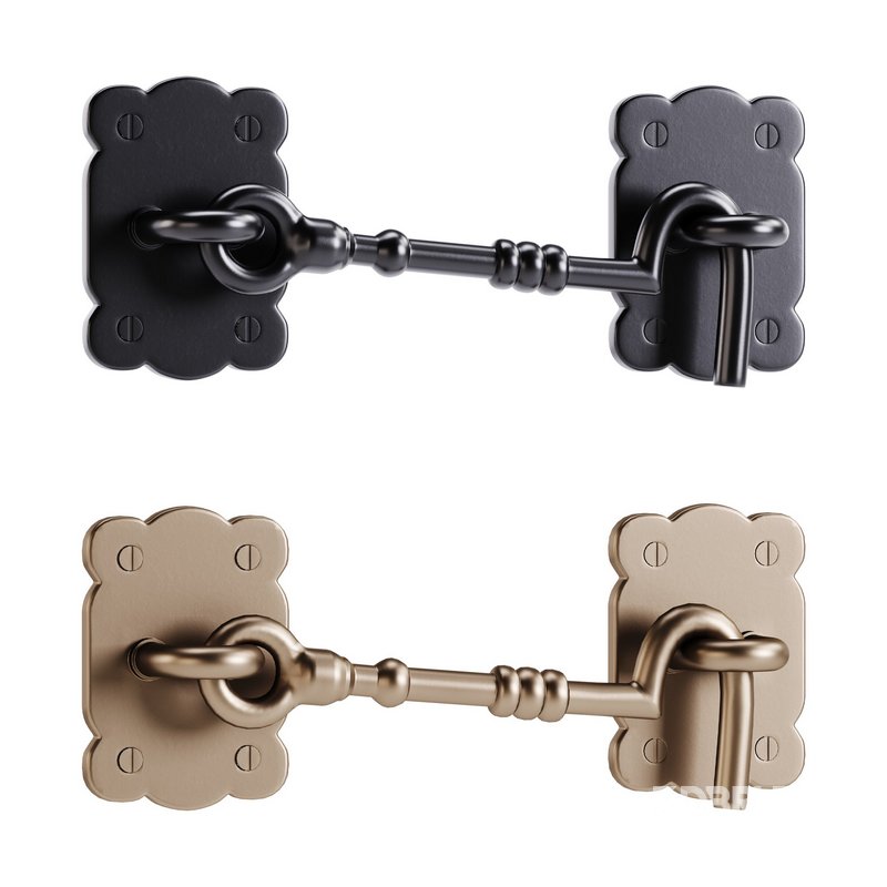 Black Door Latch Lock