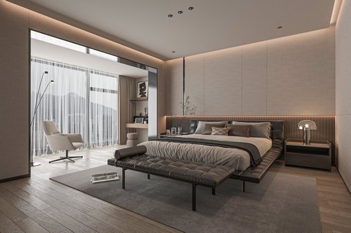 Modern bedroom 3d model Download  Buy 3dbrute