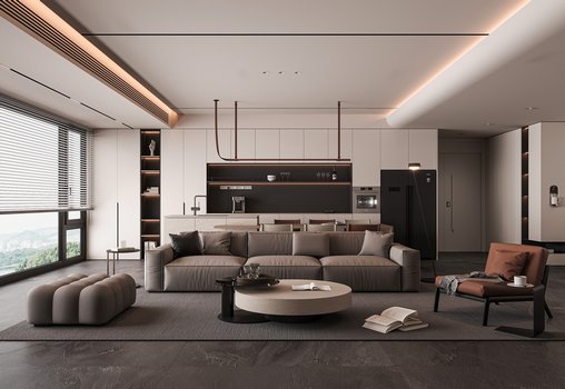 Modern living room 3d model Download  Buy 3dbrute