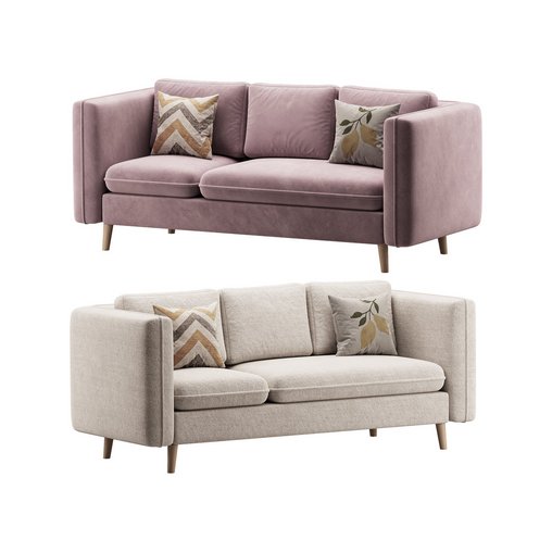 Sofa Couch with Ottoman