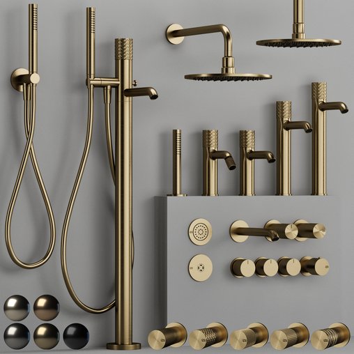 GESSI HABITO bathroom faucet collection 1 3d model Download  Buy 3dbrute