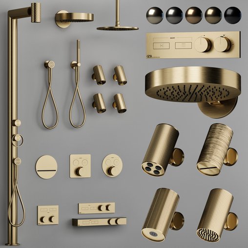 GESSI HABITO bathroom faucet collection 2 3d model Download  Buy 3dbrute