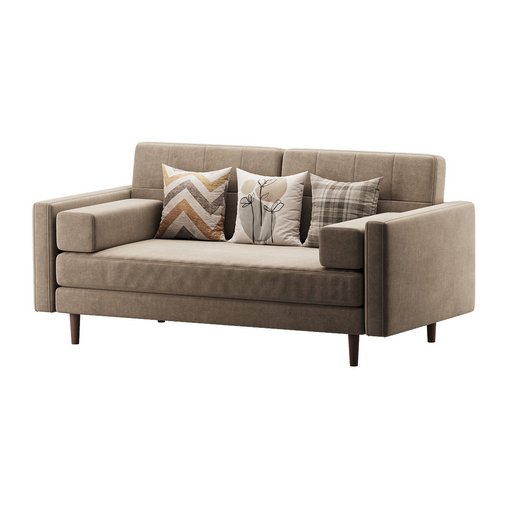 Ritz Luxe 2 Seater Sofa 3d model Download  Buy 3dbrute