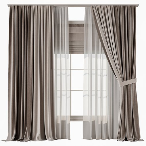 Curtain 27 3d model Download  Buy 3dbrute