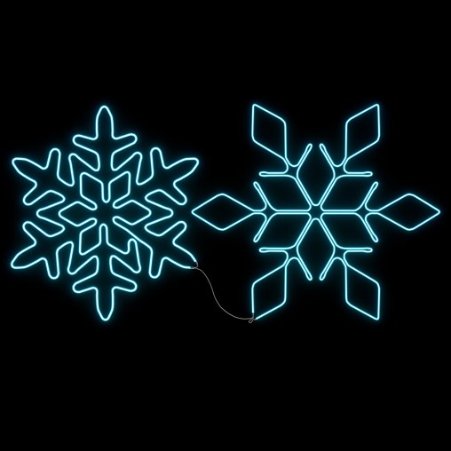 Snowflakes Neon 3d model Download  Buy 3dbrute