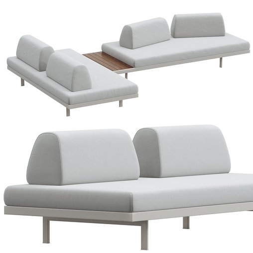 PLATEAU OUTDOOR SOFA PACKAGE A 3d model Download  Buy 3dbrute