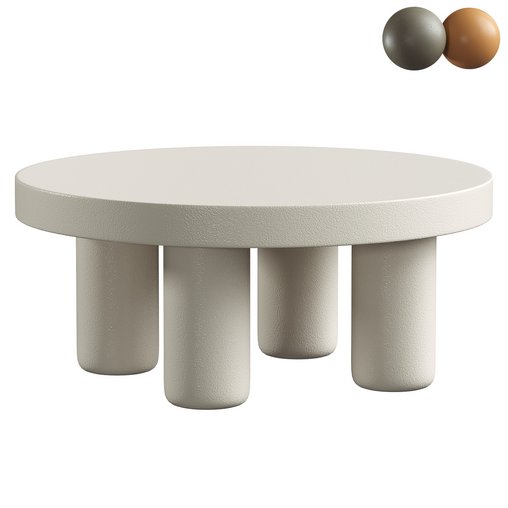 Julia White Round Coffee Table