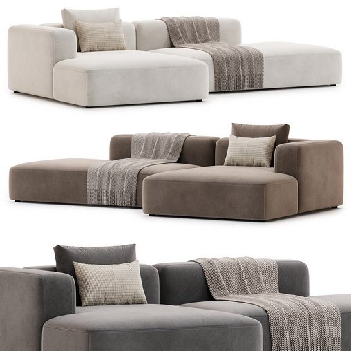 Stone Modular Sofa 2 by Tamamm