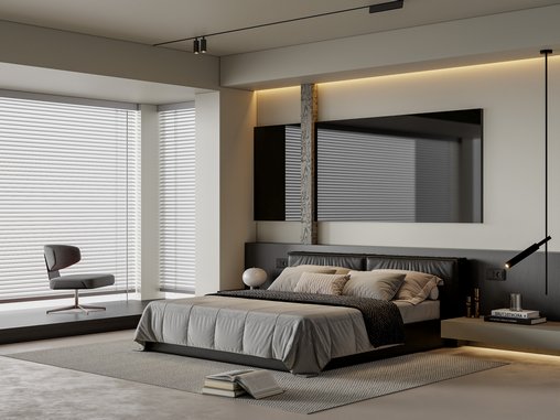 Modern bedroom 3d model Download  Buy 3dbrute