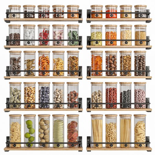 Glass Bamboo Jars