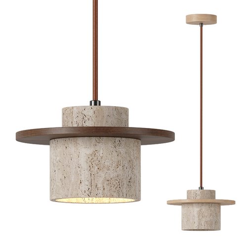 Travertine pendant light