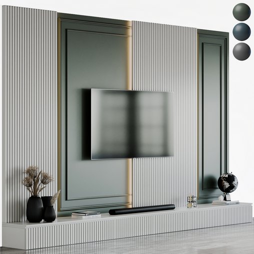 TV Wall 50 3d model Download  Buy 3dbrute