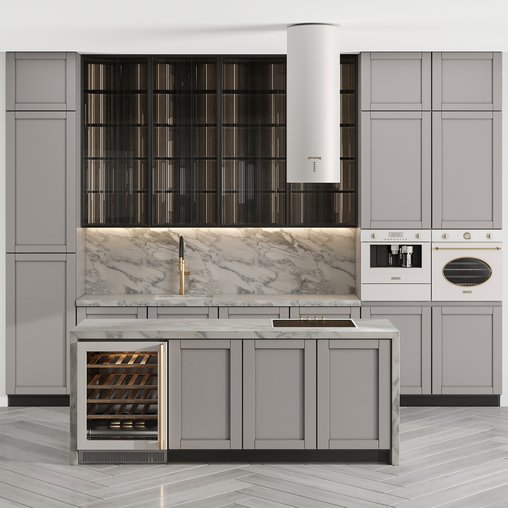 Kitchen smeg gray
