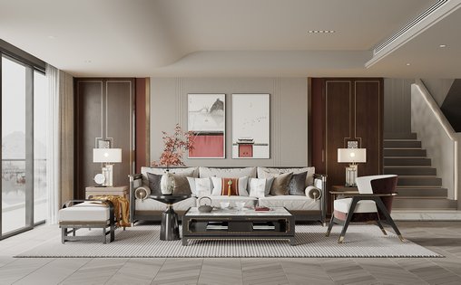 Modern living room 3d model Download  Buy 3dbrute