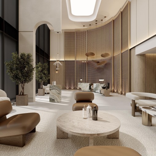 hotel lobby 3D model 3dbrute