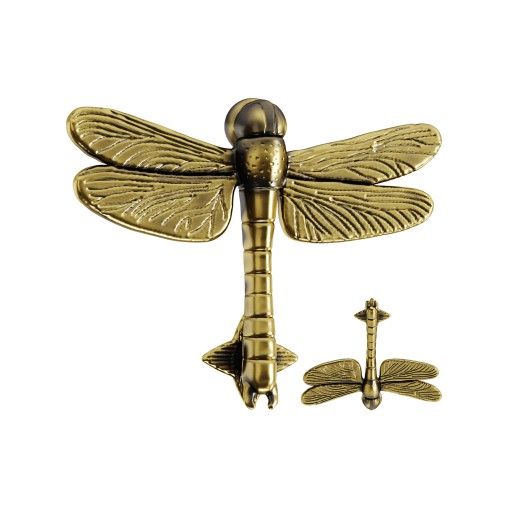 Antique Brass Dragonfly Design Front Door Knocker Vintage Style